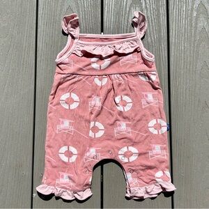 Kickee Pants nautical pink romper